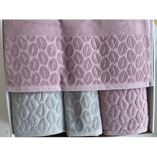 KADİFE JAKARLI HAMAM TAKIMI BADEM DESEN 