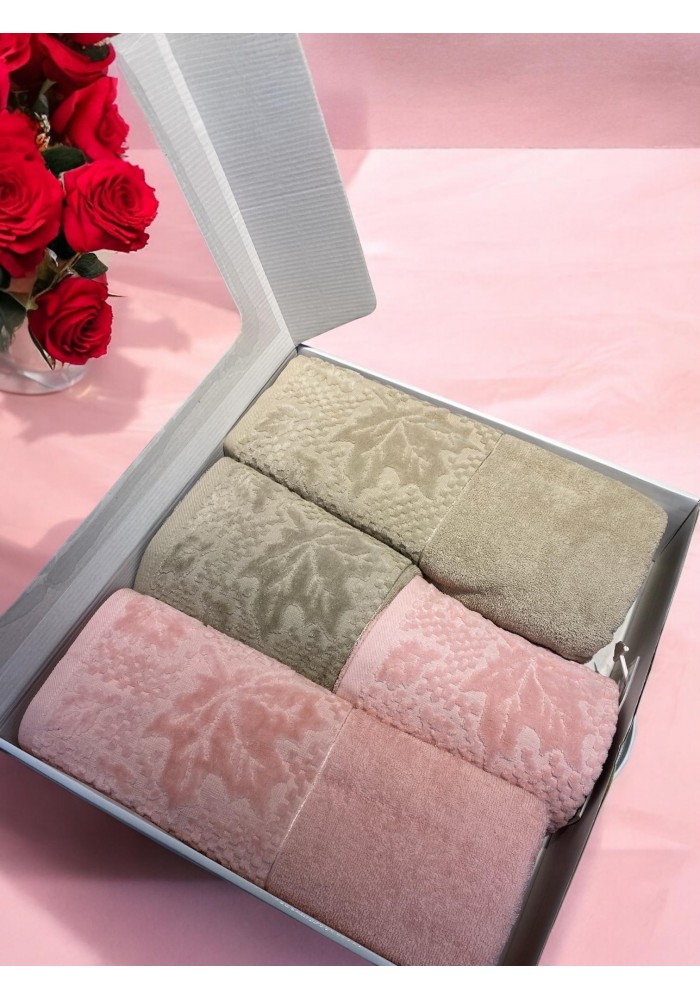 KISMİ KADİFE HAMAM TAKIMI ÇINAR DESEN (10)