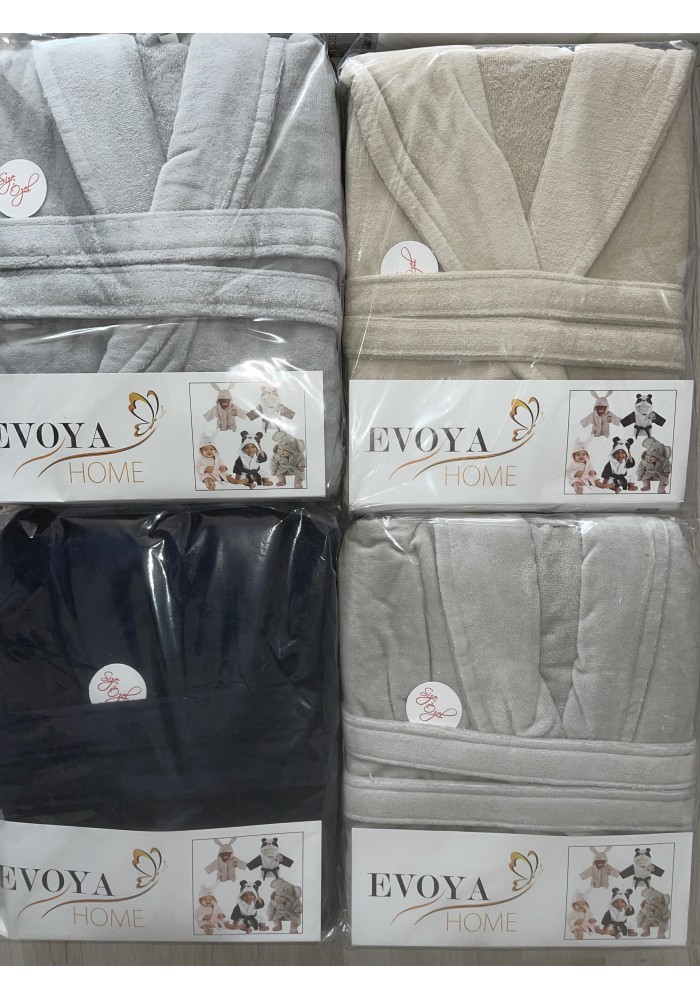 EVOYA KADİFE ŞALYAKA NAKIŞLI BORNOZ (9)