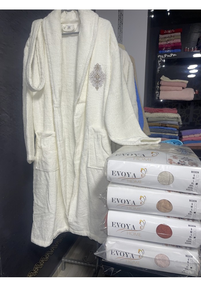 EVOYA BUKLE ŞALYAKA NAKIŞLI BORNOZ (2)