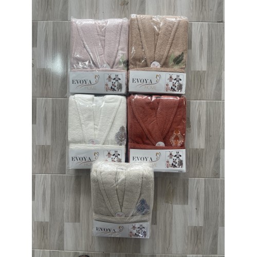 EVOYA BUKLE ŞALYAKA NAKIŞLI BORNOZ (3)